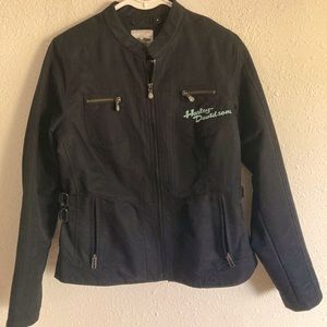 Harley Davidson, Black Nylon Jacket.